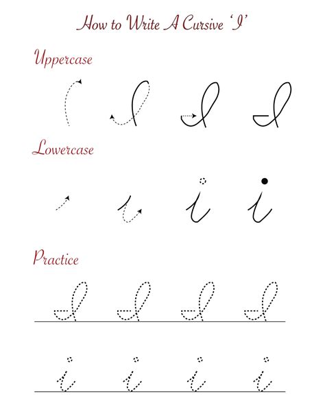 cursive capital i
